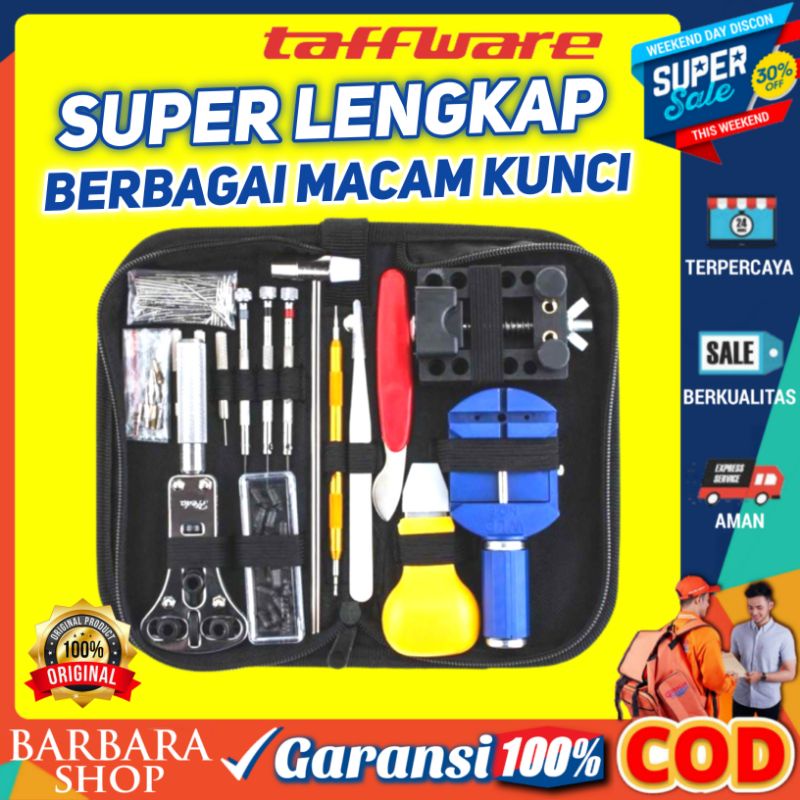 Alat Reparasi Jam Tangan Peralatan Servis Jam Tangan 16 in 1 Repair Tool Pembuka Borkar jam Tangan Taffware