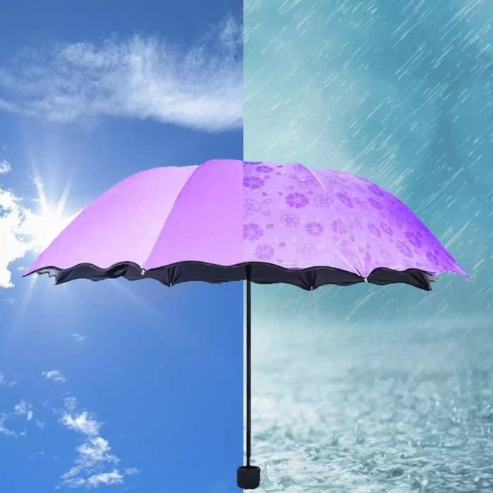 SHOPELLO - Payung Lipat 3D Umbrella Payung Anti UV Motif Bunga Warna Warni