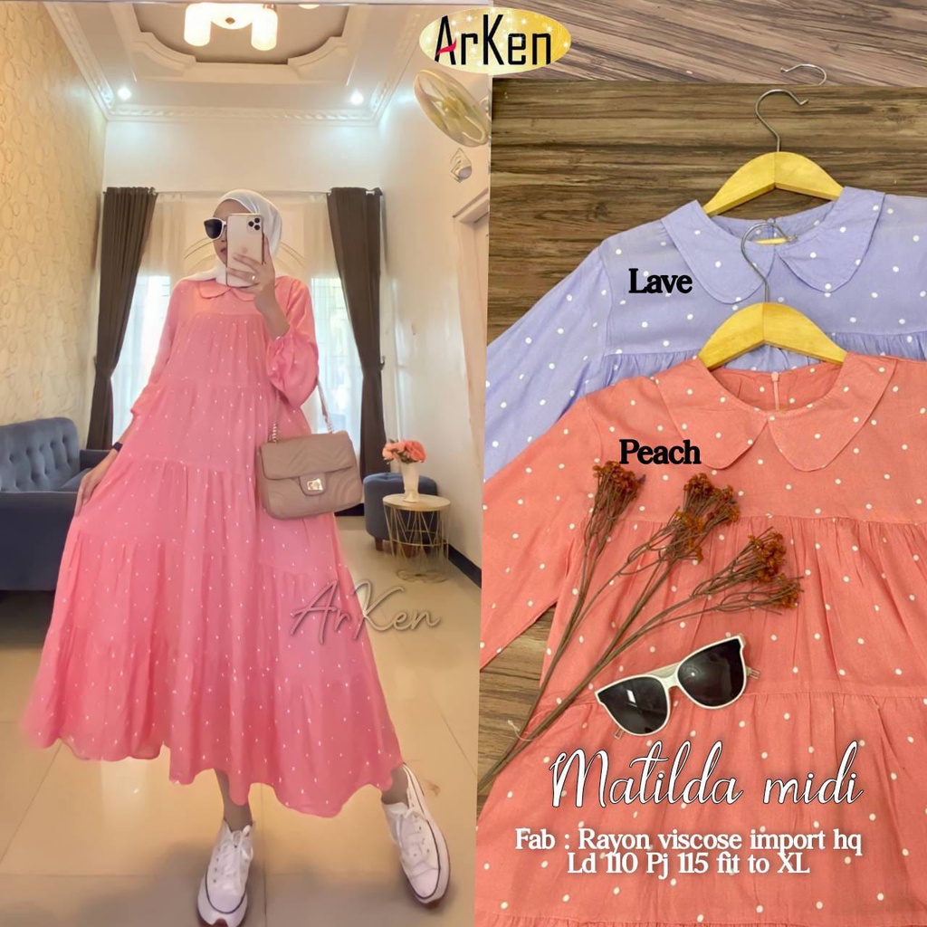 MATILDA MIDI BY ARKEN// MIDI POLKADOT