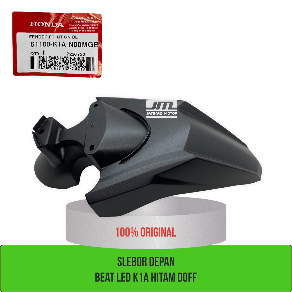 Slebor depan beat led K1A hitam doff 61100-K1A-N00MGB