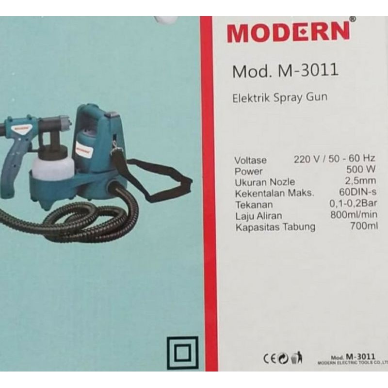 Elektrik Spray Gun Tabung Bawah Modern M-3011