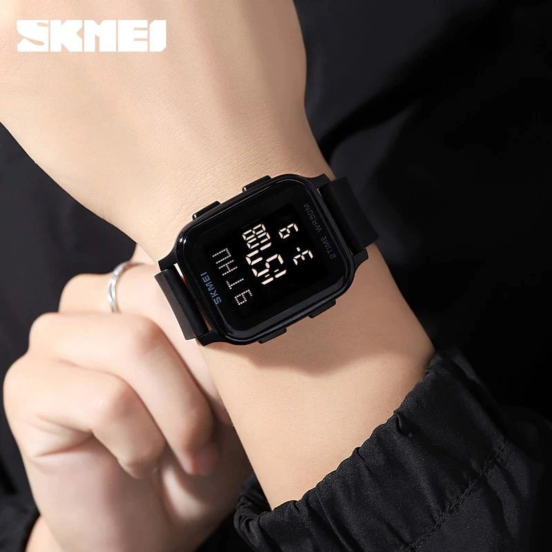 SKMEI 1858 Jam Tangan Pria Wanita Digital Chronograph Sport Watch Dual Time Anti Air Tali Rubber WATCHKITE SBY