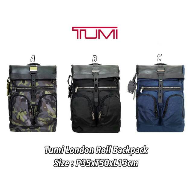 Tumi men London Roll Backpack tas kerja original authentic asli