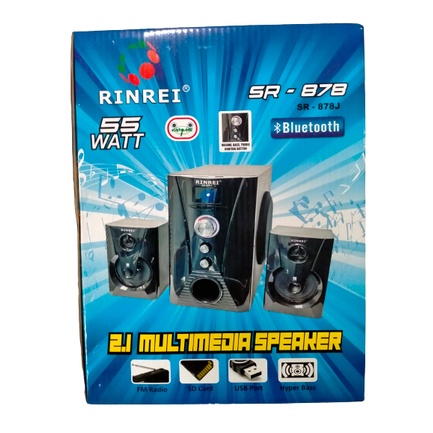 Speaker Rinrei SR-878 J Speaker Multimedia Bluetooth ( FREE MIC ) Bass Audio