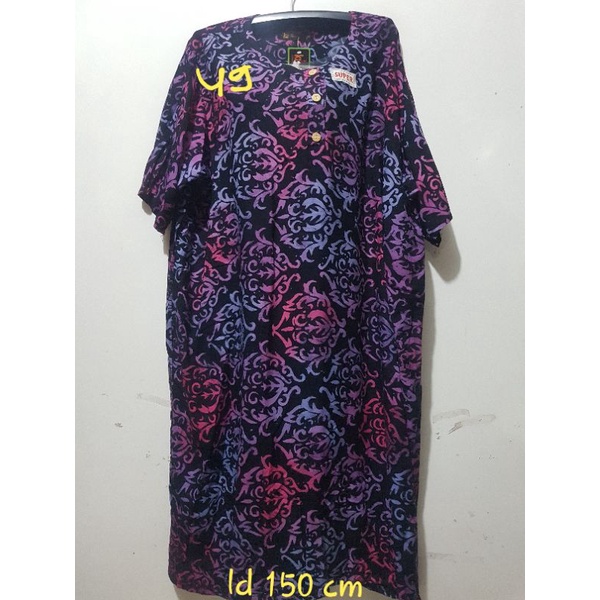 YULI - DASTER L5 REMEK LD 140 - 150 CM PB 110 CM BATIK KENCANA UNGU LABEL HITAM KUH-No 49