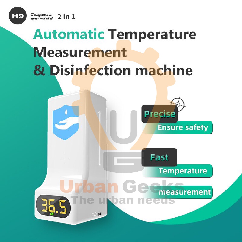 Automatic Hand Soap Sanitizer Dispenser with Thermometer Sensor Sanitizer H9