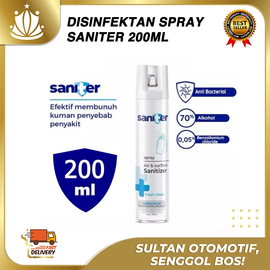 SANITER Disinfektan Spray Anti Virus Bakteri ISI 2 Twinpack - 200ml