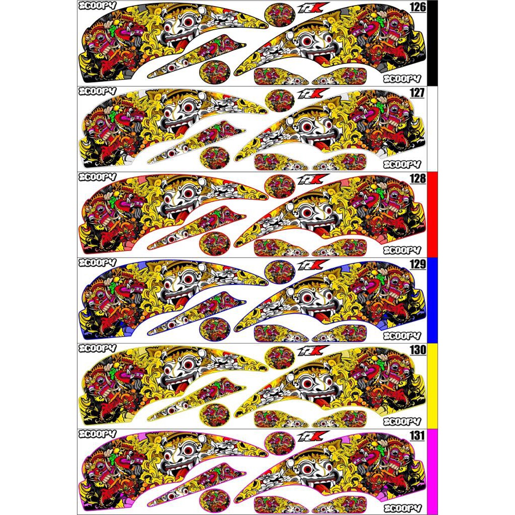 stiker striping scoopy fi modifikasi barong