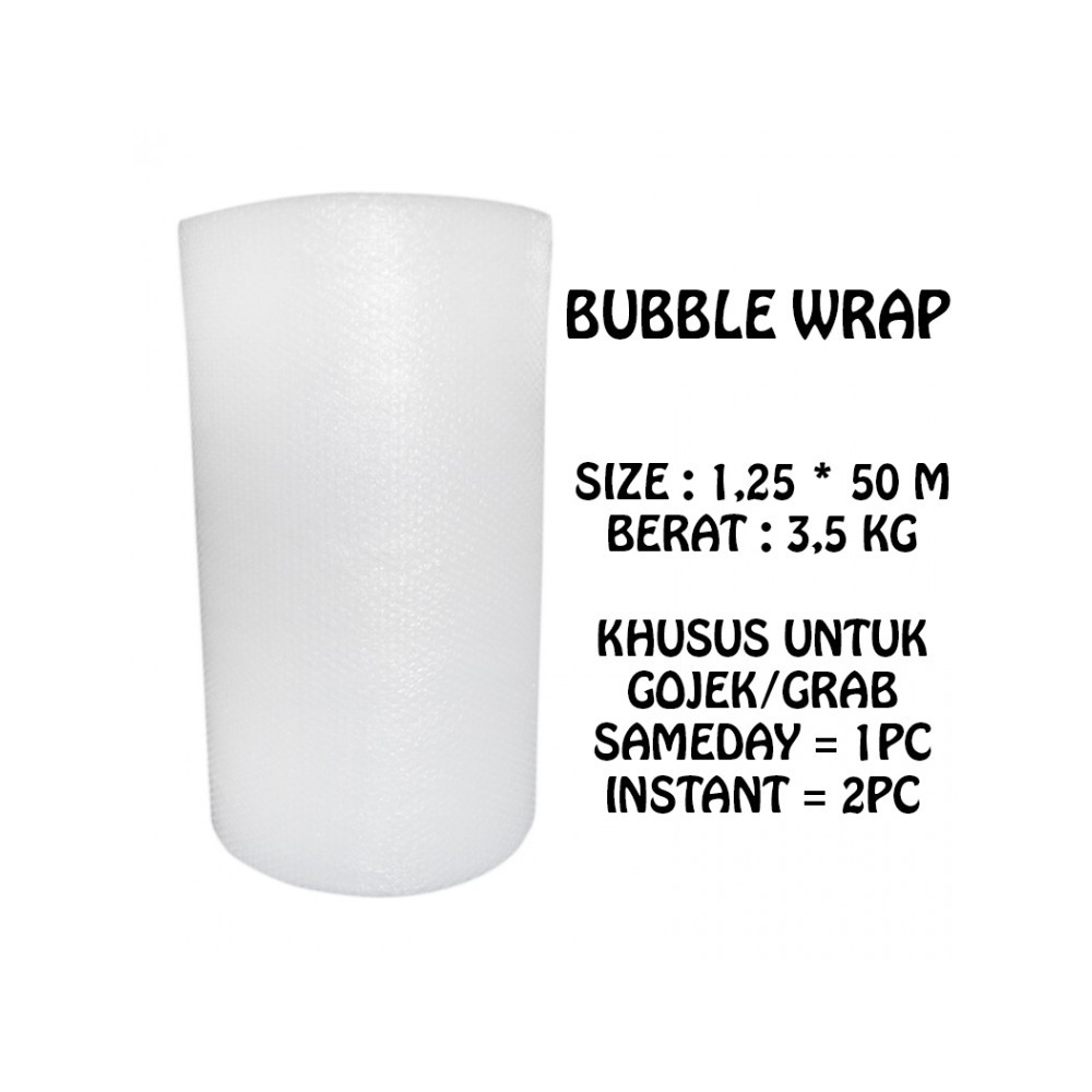 

BUBBLE WRAP / BUBLE WRAP / PLASTIK GELEMBUNG MURAH 125CM (1,25M) x 5000 CM (50M) PLASTIK BUBBLE