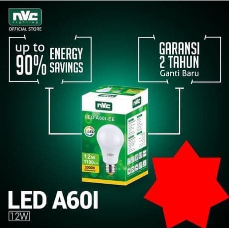 PROMO NVC LAMPU BOHLAM 12W 3000K [ isi 5 ]