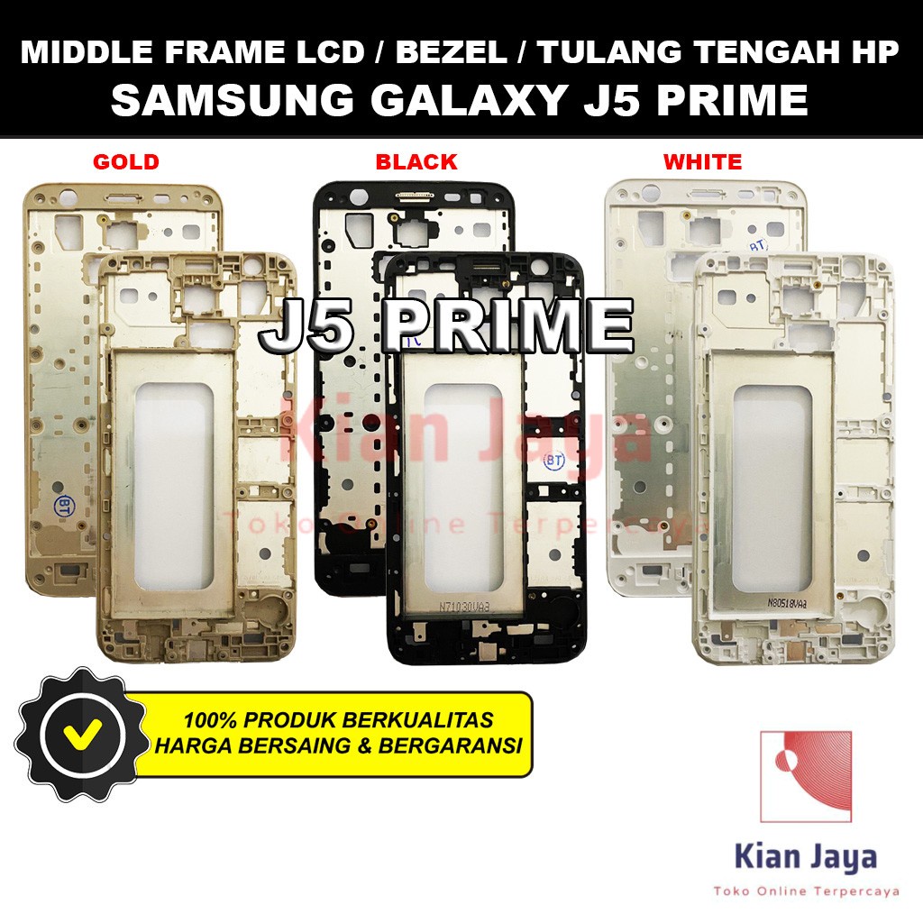 Middle Frame LCD Handphone Samsung Galaxy J5 Prime Tulang Casing Tatakan Bezel Bazel Hp