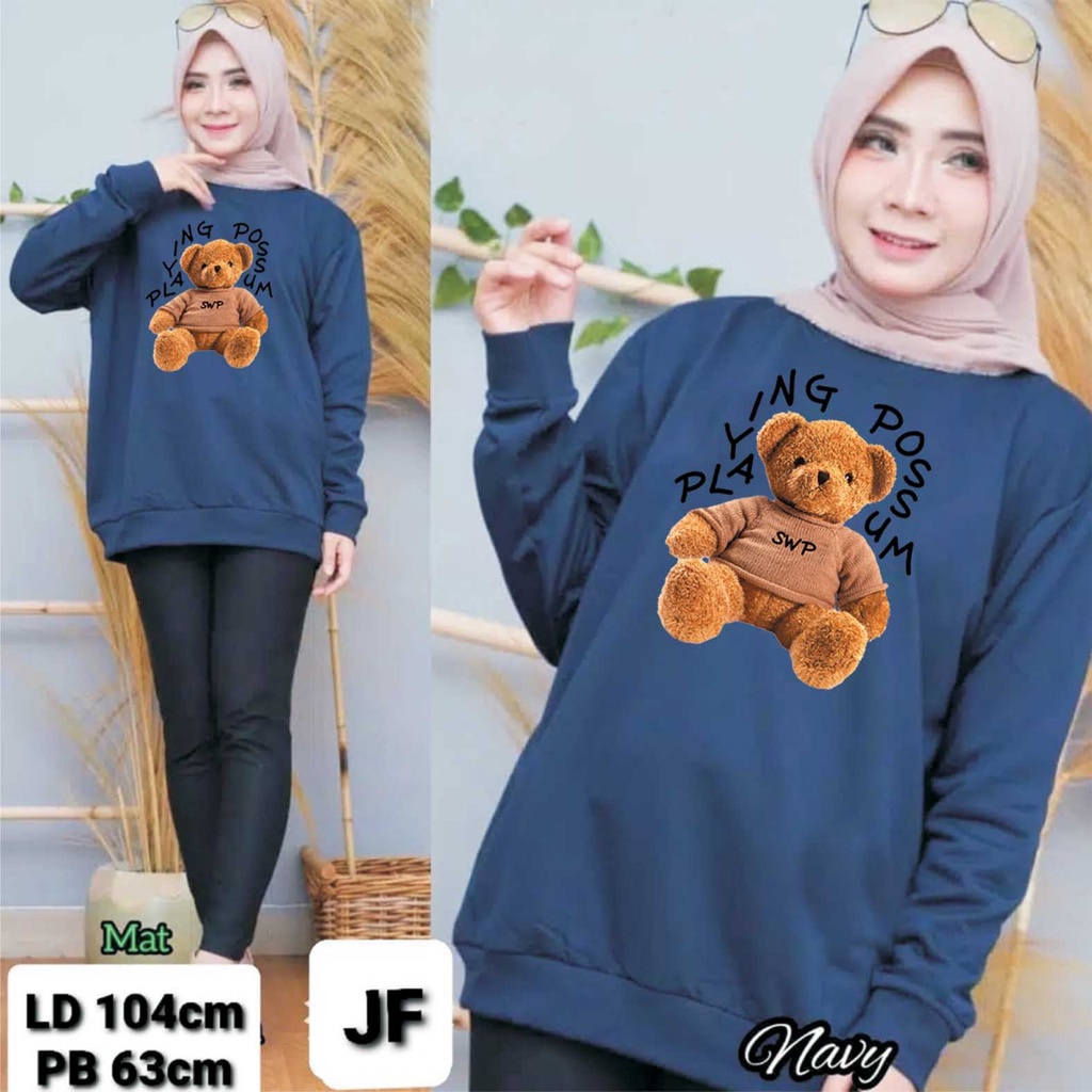 JF Atasan Kaos Lengan Panjang Wanita / Koas Sweater Wanita Muslimah POSSUM