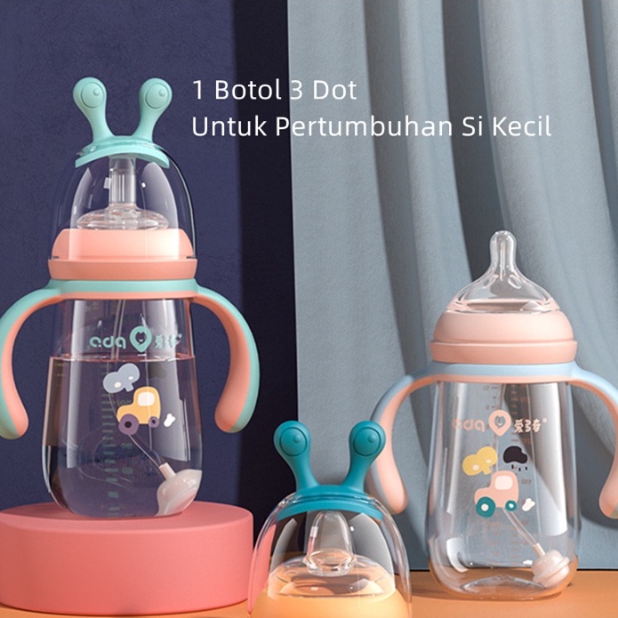 Botol Susu Bayi PP/PPSU Wide Neck Anti Tersedak Botol Susu Anak Bayi Anti Kolik 3 IN 1 BPA Free BB03