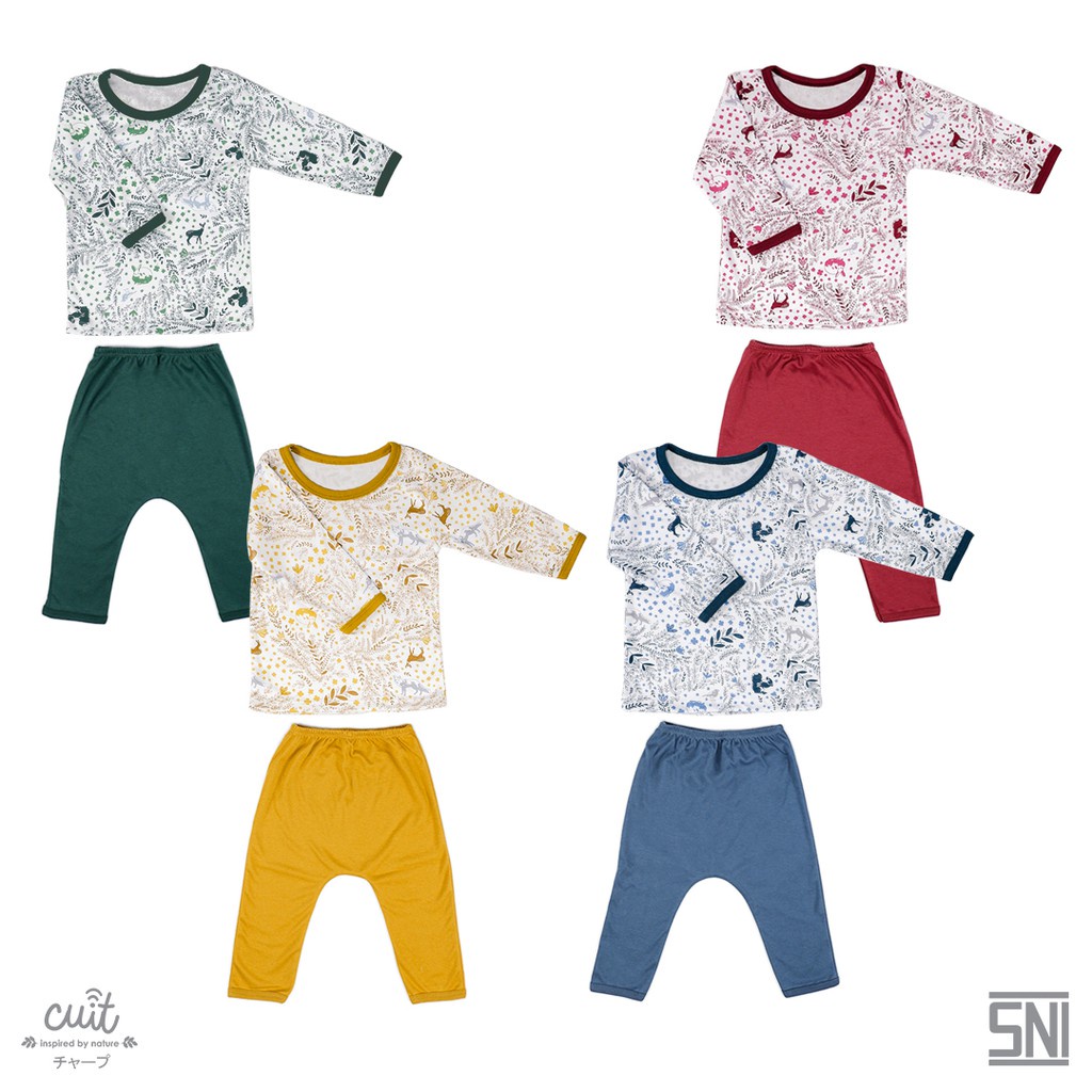 Cuit Baby Shika Block Color Long Set - Setelan Panjang Anak