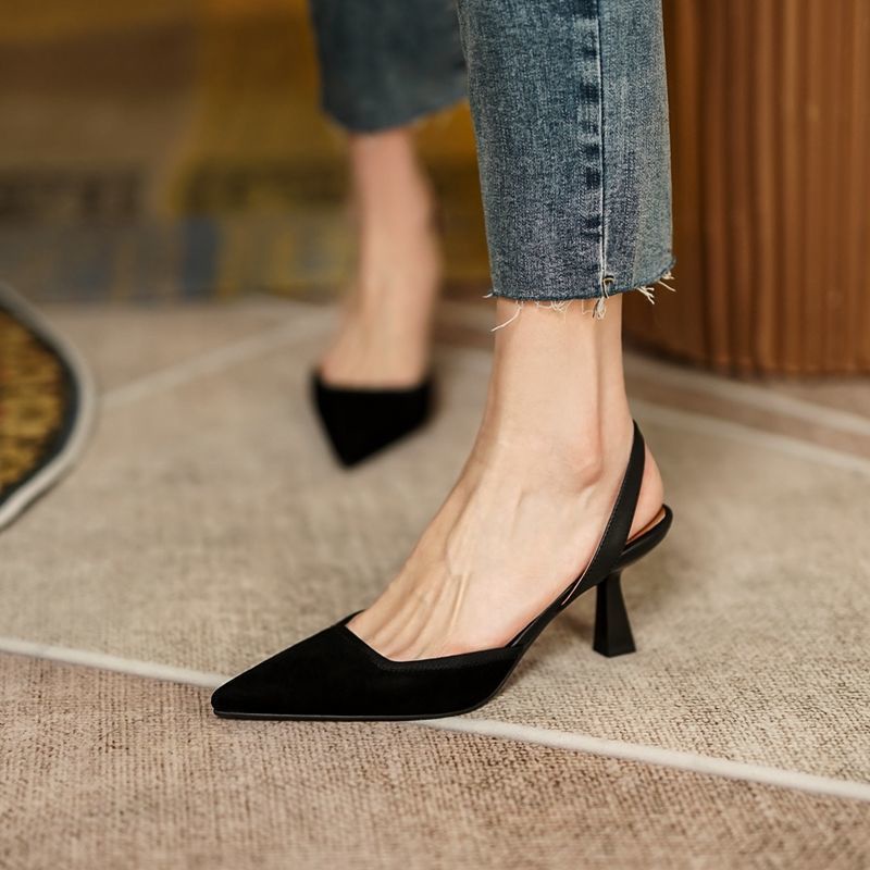 RYS - Matte Square Sepatu Heels Slip-On Fashion Wanita Fashion Casual / Pesta - Ori Import