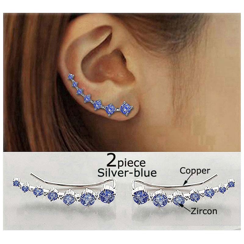 2piece Copper with Zircon Earrings Stud