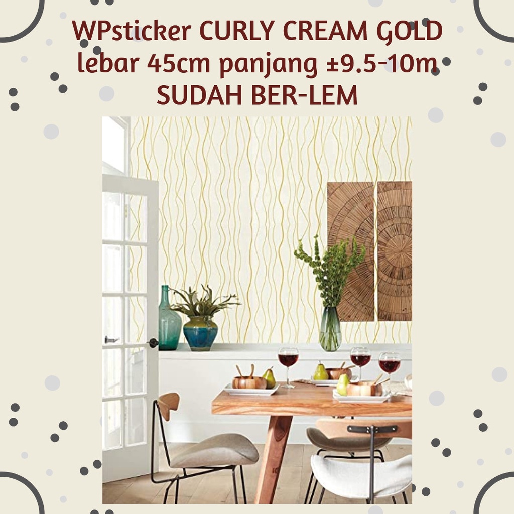 [READY SEMARANG BISA COD] WALLPAPER STIKER WALLPAPER DINDING PANJANG 10 METER GARIS ULIR MINIMALIS B