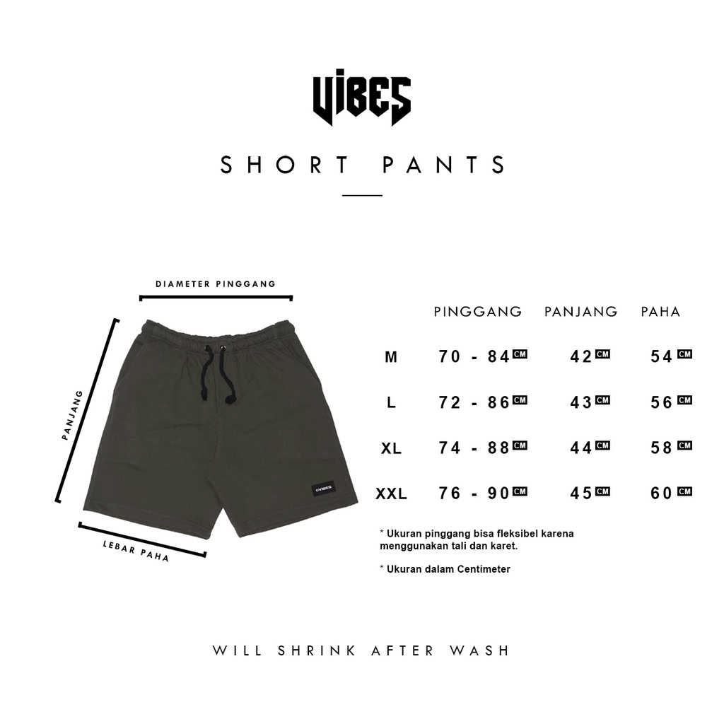 VIBESAPPAREL | Short Pants CR 005 | Celana Pendek