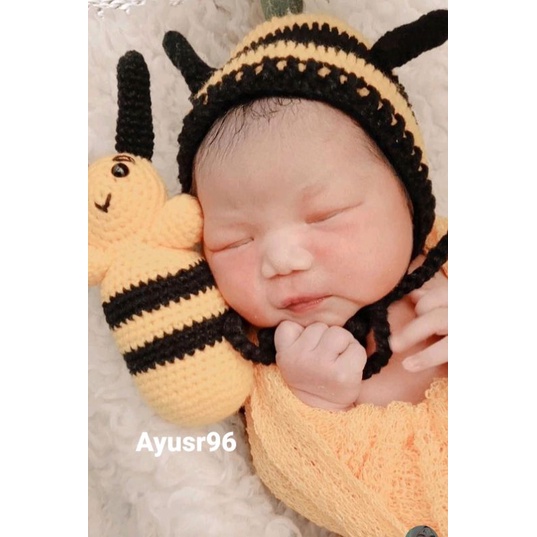 kostum bayi newborn lebah lucu menggemaskan untuk baby