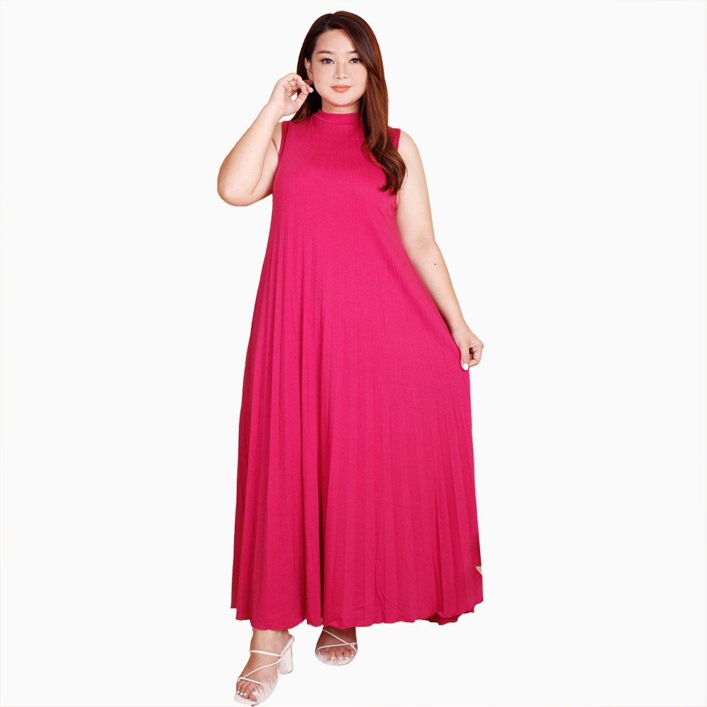 Long Dress lekbong BIGSIZE tanpa lengan Wanita model terbaru - XSHOP New ping ping