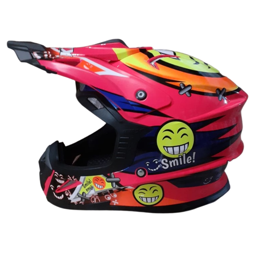 HELM CROSS MONSA MOTIF TERBARU MODEL HELM TRAIL MONSA ORIGINAL SNI