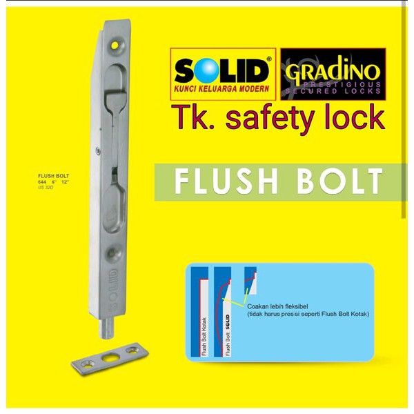 Grendel Tanam / Flush Bolt 644 SOLID 6"