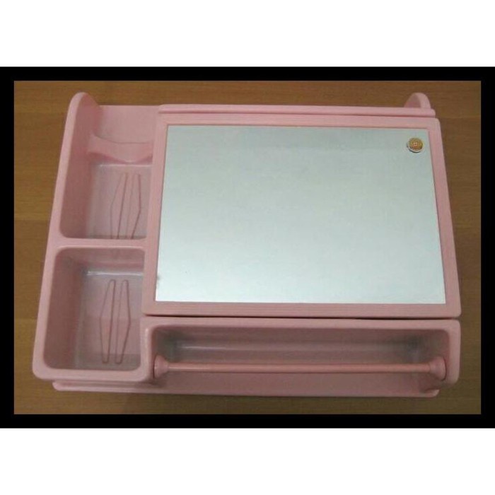 

Mirror Box Maspion MC 5 Rak Dinding cermin kamar mandi serbaguna - Merah Muda