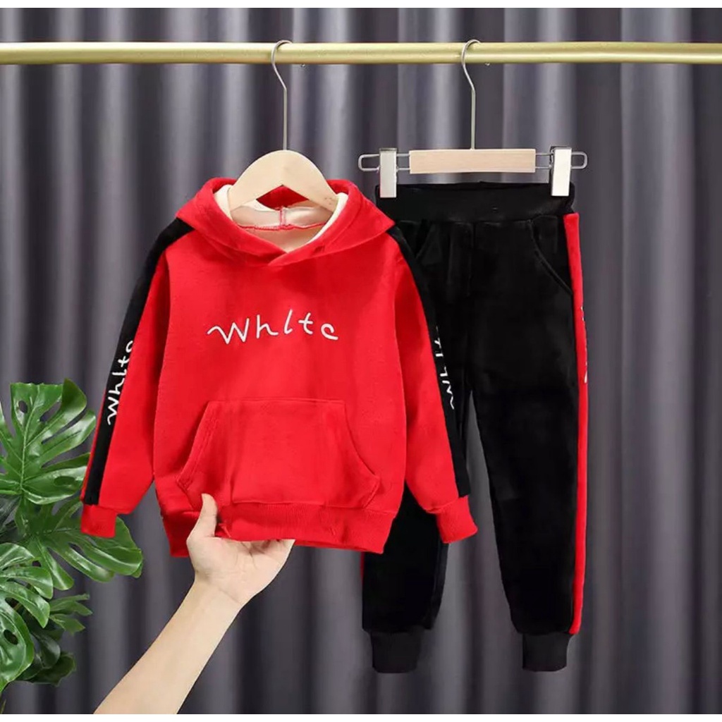 SETELAN ANAK HOODIE ANAK LAKI L;AKI UMUR 1-5 TAHUN SETELAN HOODIE MOTIF WHITE SETELAN ANAK HOODIE ANAK MASA KINI SETELAN ANAK BAJU PAKAIAN ANAK HOODIE ANAK TERMURAH HOODIE ANAK LAKI LAKI PEREMPUAN