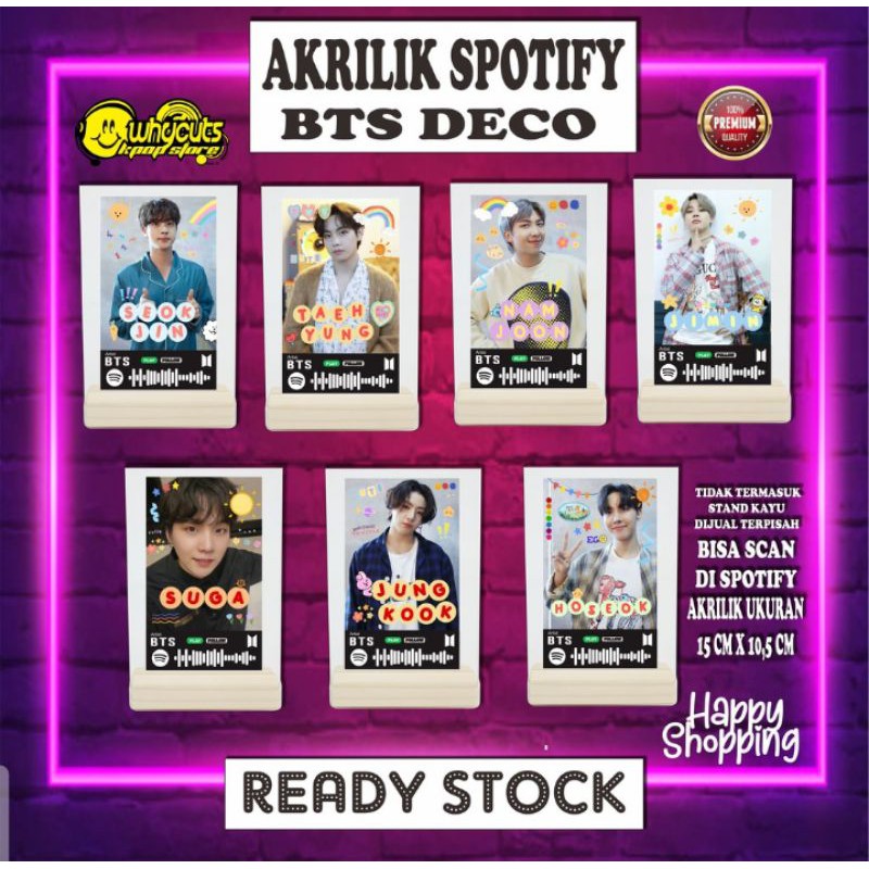 AKRILIK BTS DECO SPOTIFY (READY STOK BARU)