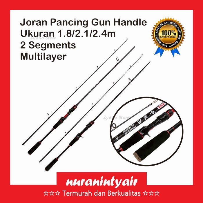 Joran Fiber Murah 180cm / 210cm / 240 cm - Joran Pancing Murah 1.8 m / 2.1 m / 2.4 m 2 Segments