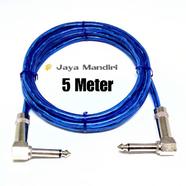 Kabel Gitar Transparan Jack Akai Mono L to L 5 Meter