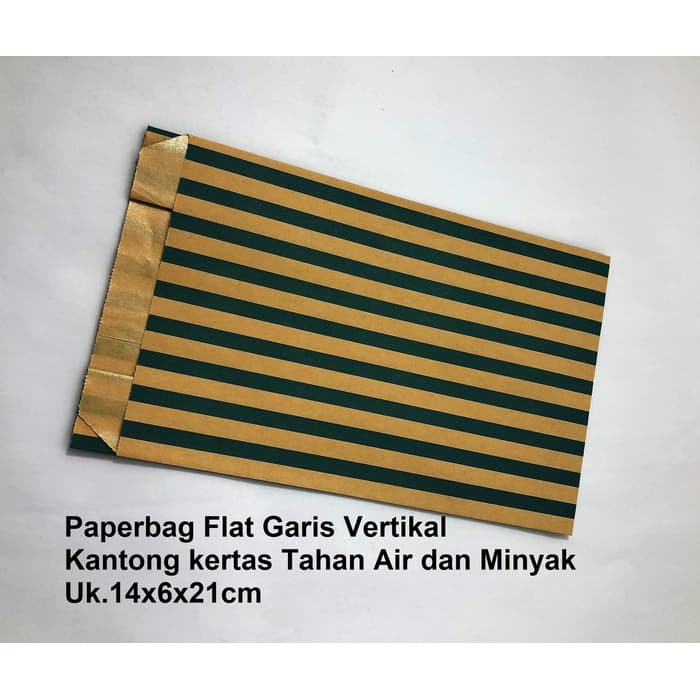 

Vertikal Blue7mm 14x6x21cm Foodgrade Paperbag Kantong Tahan Air Minyak