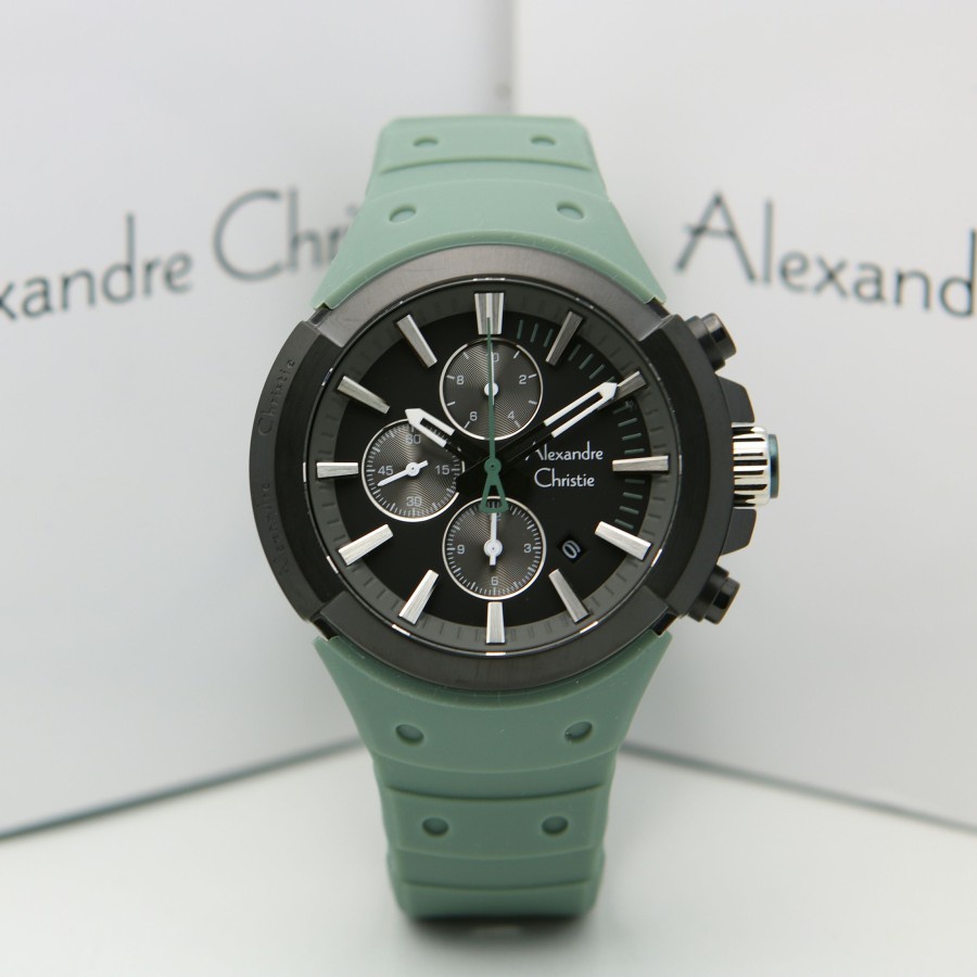 Alexandre Christie AC 6566 MC RIPBAGN Men Black Green