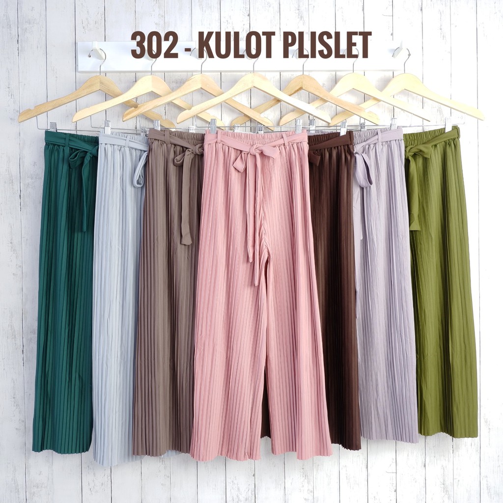 KULOT PLISKET CELANA PLISKET 302 PLEATS PANT KULOT PRISKET KULOT PANJANG PLISKET REMPEL FLOWY