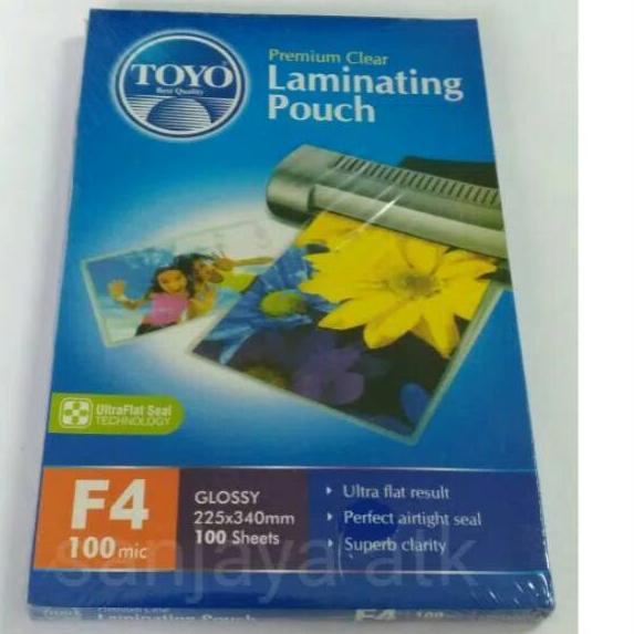 

Kekinian Laminating toyo 100mic ukuran folio .,