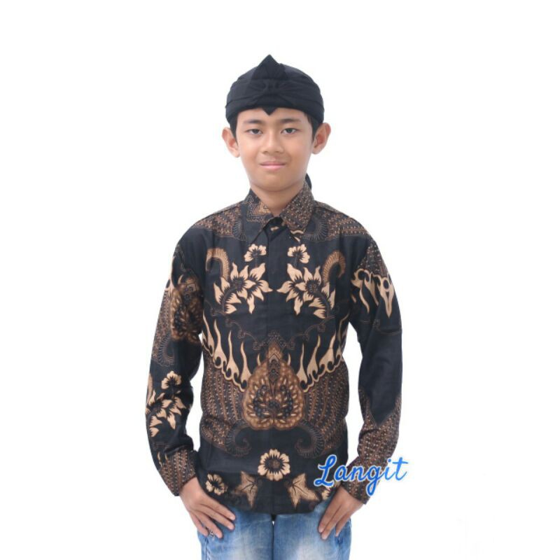 Kemeja batik anak lengan panjang usia 2-12th termurah dan berkualitas tinggi (realpict) dengan foto