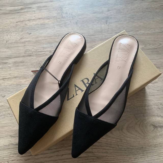 Zara Flat Mesh Mules