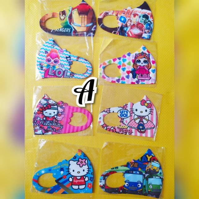 Masker scuba anak motif