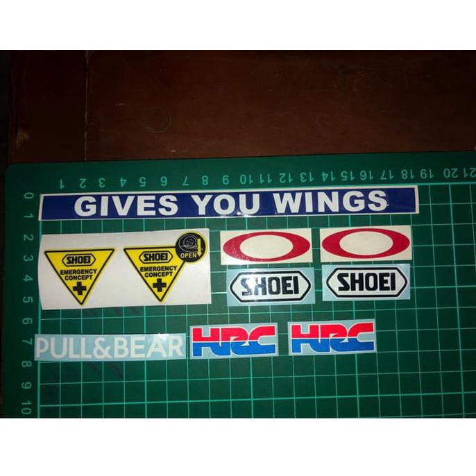 Promo Awal tahun Stiker Helm Sticker Helmet Shoei Mark Marquez Pull & Bear Diskon