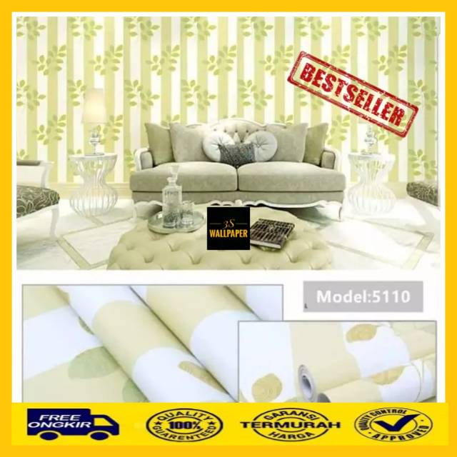 Wallpaper Dinding Salur Daun Leaf Wallpaper Wallpaper Dinding Wall Sticker