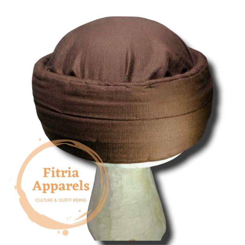 peci buhun - iket candra sumirat - iket sunda praktis Imamah peci Coklat - peci - kopeah - kopiah - 