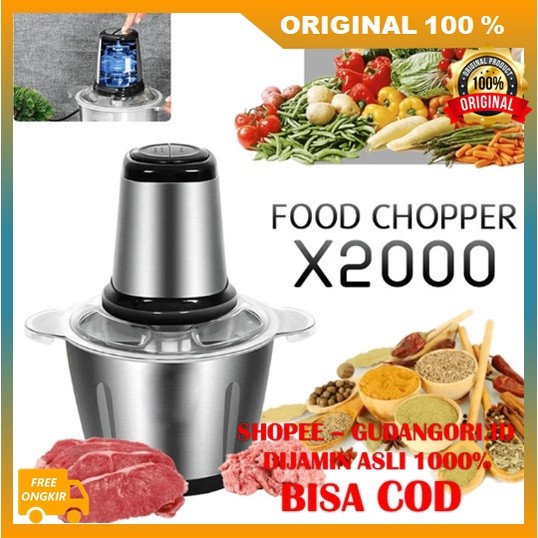 blender x2000 Penggiling daging dan bumbu stainless steel 250w