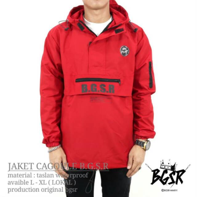 Jaket Pria Cagoule Merah