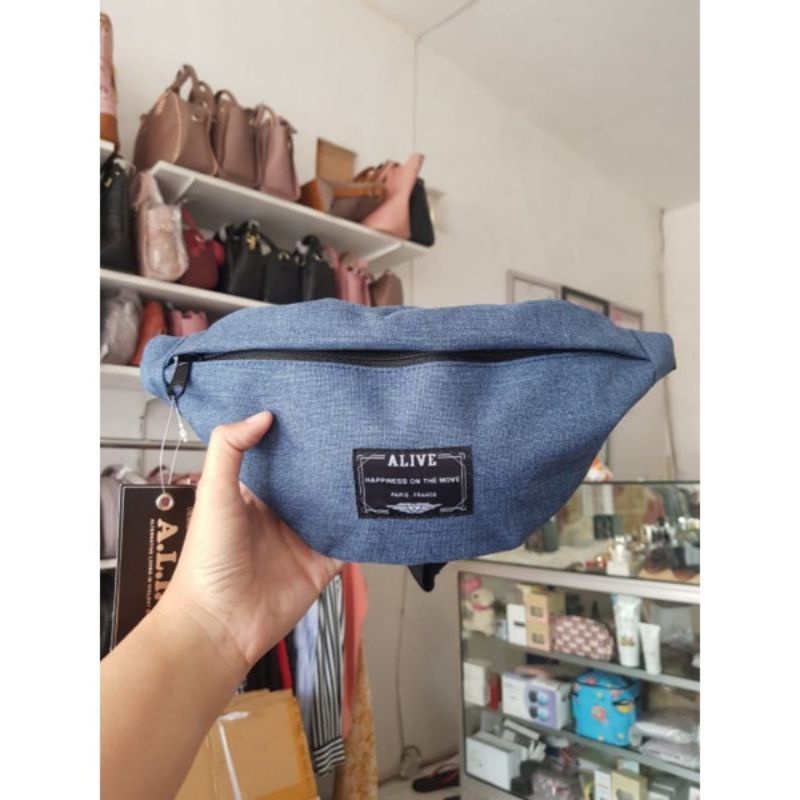 TAS BOB DENIM ALIVE SLEMPANG WAISTBAG SOPHIE MARTIN PARIS PROMO MURAH