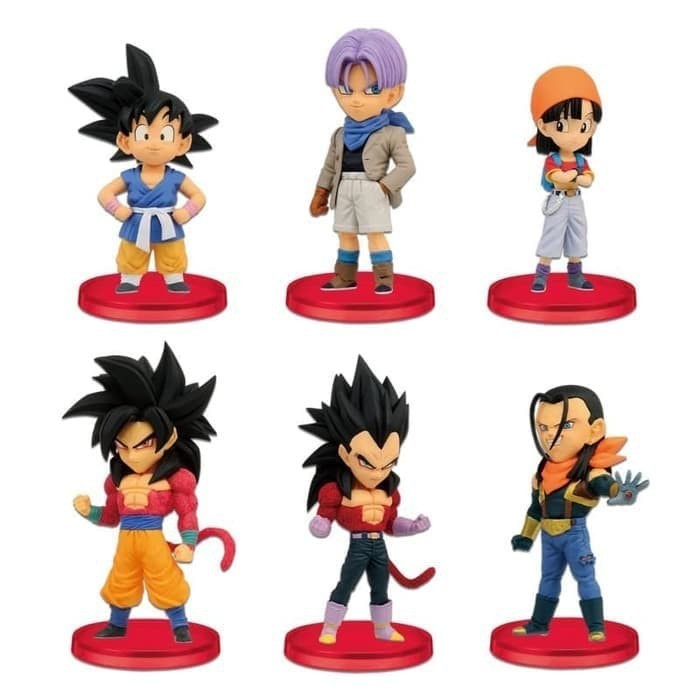 Action Figure Dragon Ball GT WCF Set 6 Goku Vegeta Bulma