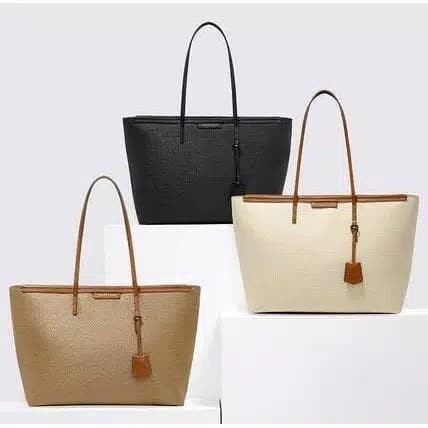 Terlaris Tas wanita cewek branded pesta import CK textured original tote bag