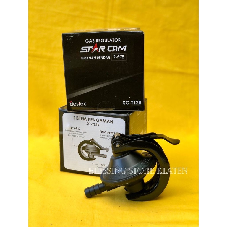 REGULATOR GAS STARCAM SC-T12R BLACK / GAS REGULATOR STARCAM BLACK