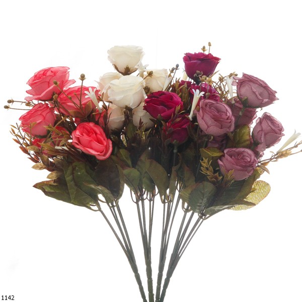 Bunga Plastik Mawar 1142-1