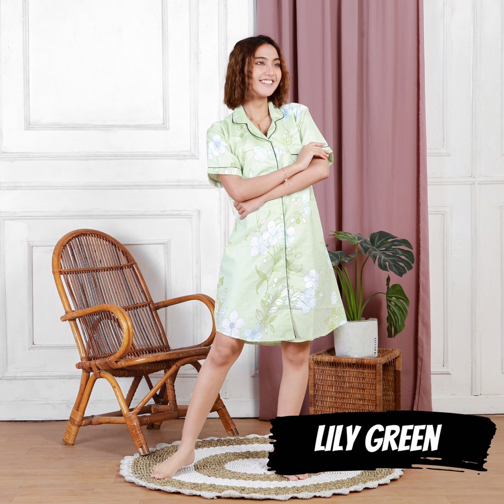 MOTIF FLOWER BUNGA KEMBANG Lily Pajamas baju tidur piyama baju busui sleepwear murah baju