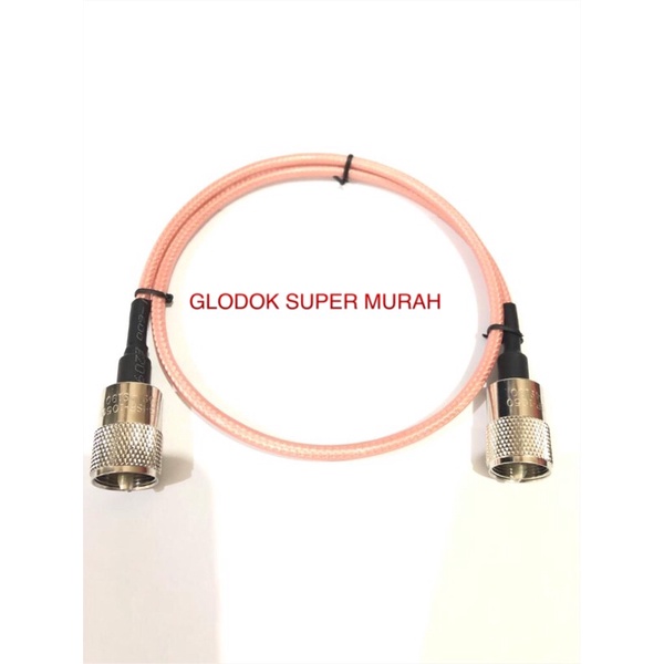 KABEL JUMPER SWR TEPLON PERAK UKURAN RG58 AMPHENOL TERPASANG